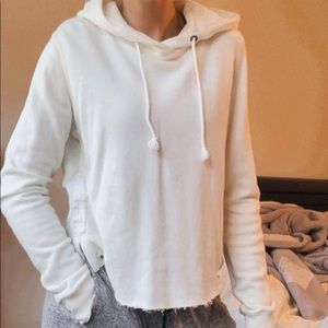 Abercrombie & Fitch Light Yellow Cropped Hoodie